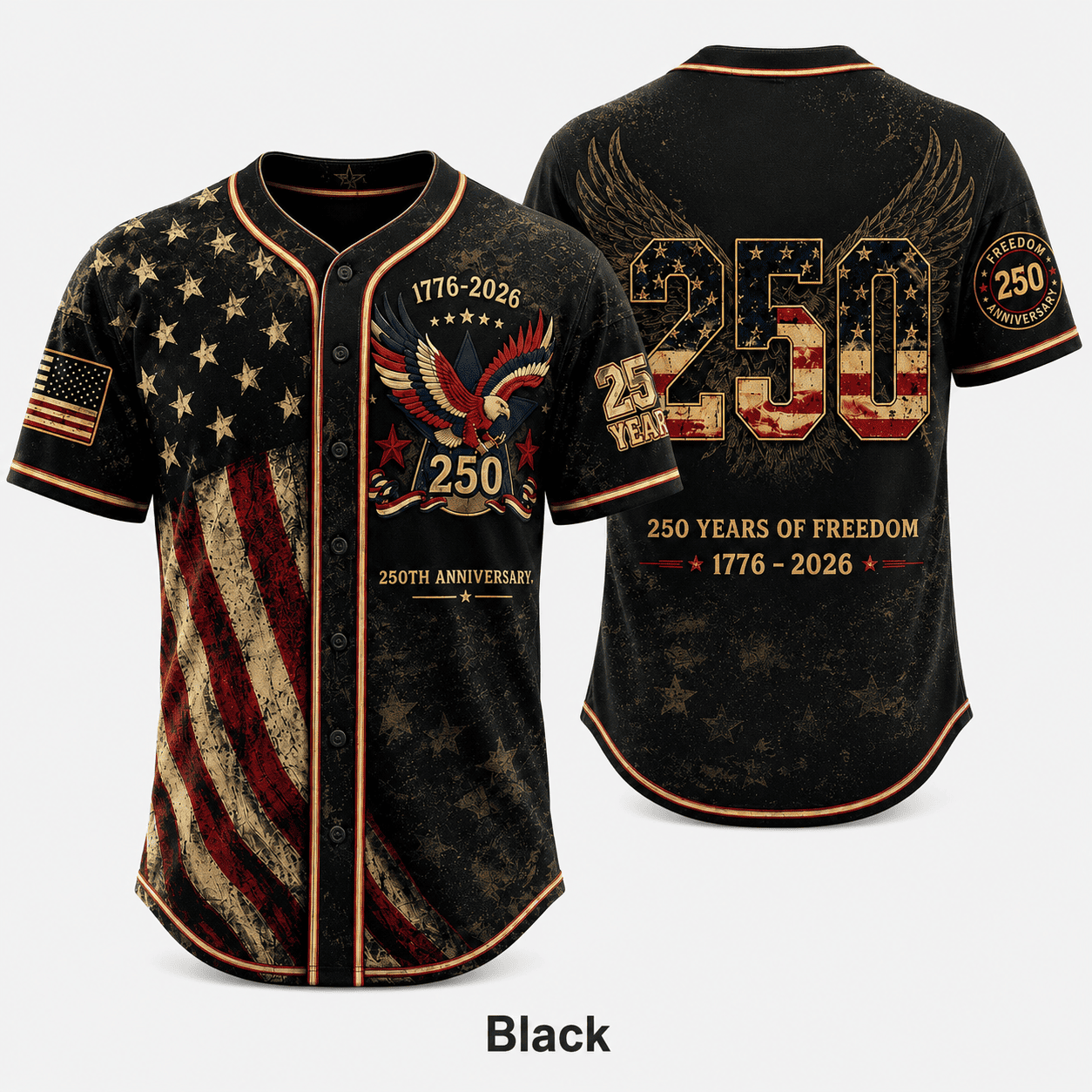 β° Last Day 55% OFF πΊπΈπ¦
America 250th Anniversary Baseball Jersey β 1776β2026 Patriotic Freedom Shirt