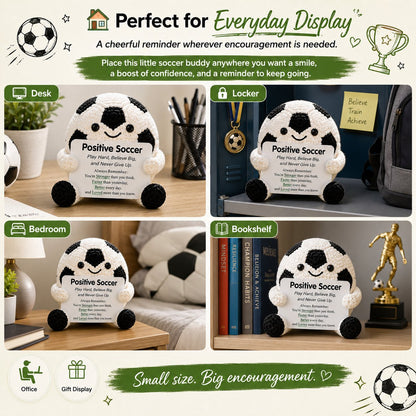 🔥Last Day- ⚽ Positive Soccer Buddy|Handmade Crochet Encouragement Gift 💚