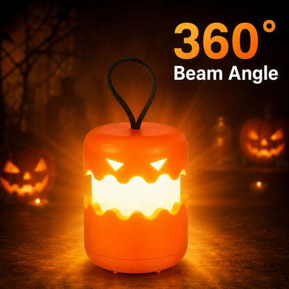 Collapsible Halloween Pumpkin Lantern – Portable 360° Glow Jack-O’-Lantern Light