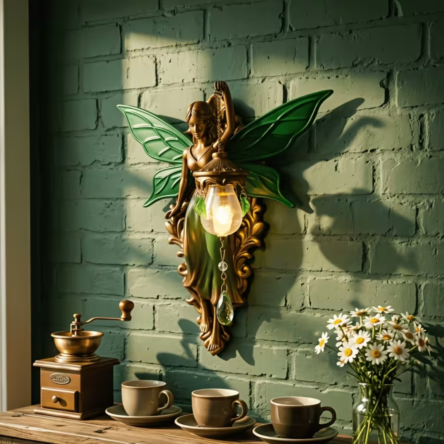 Enchanting Fantasy Wall Lamp – Wireless Vintage Sculpture Night Light