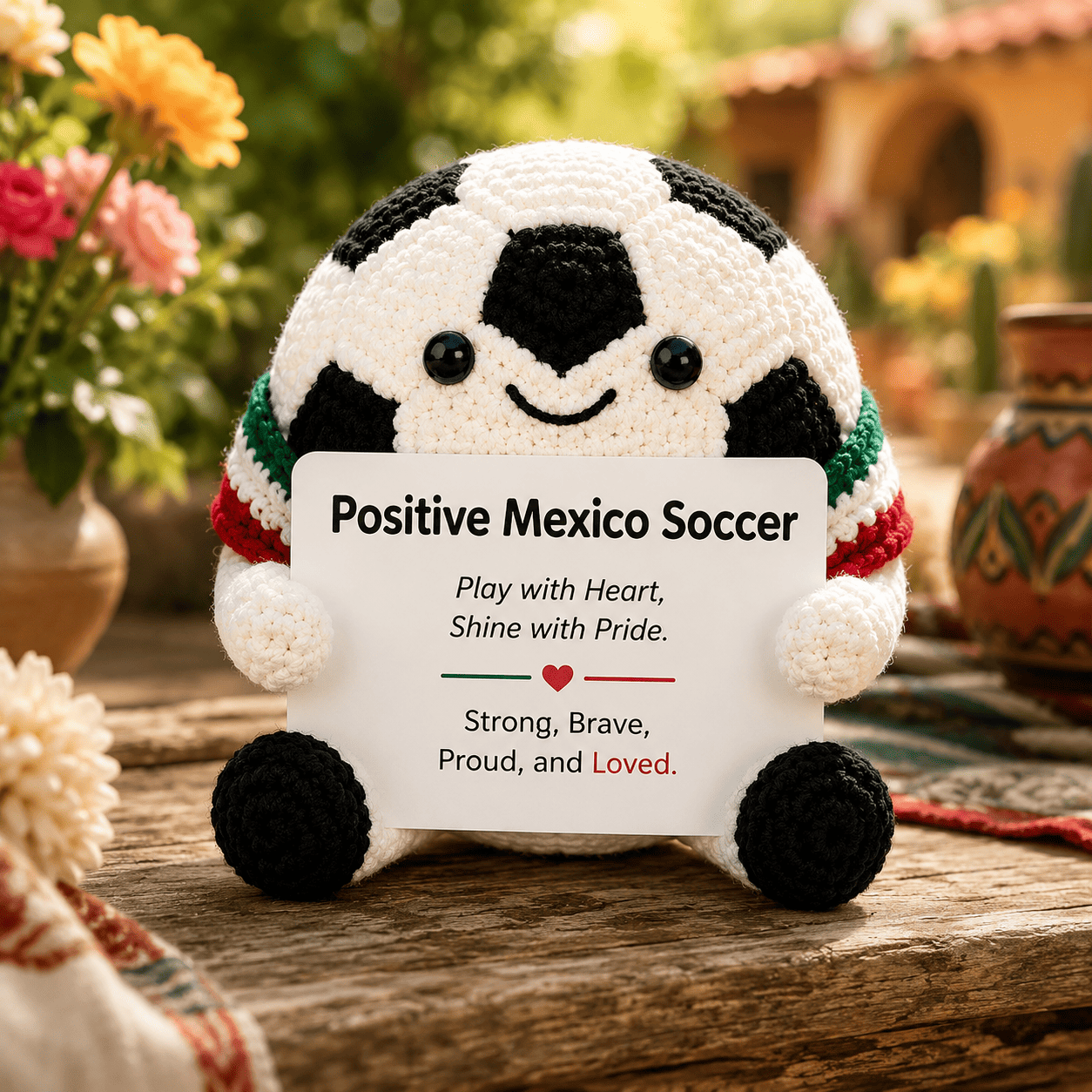 🔥Last Day- ⚽ Positive Soccer Buddy|Handmade Crochet Encouragement Gift 💚