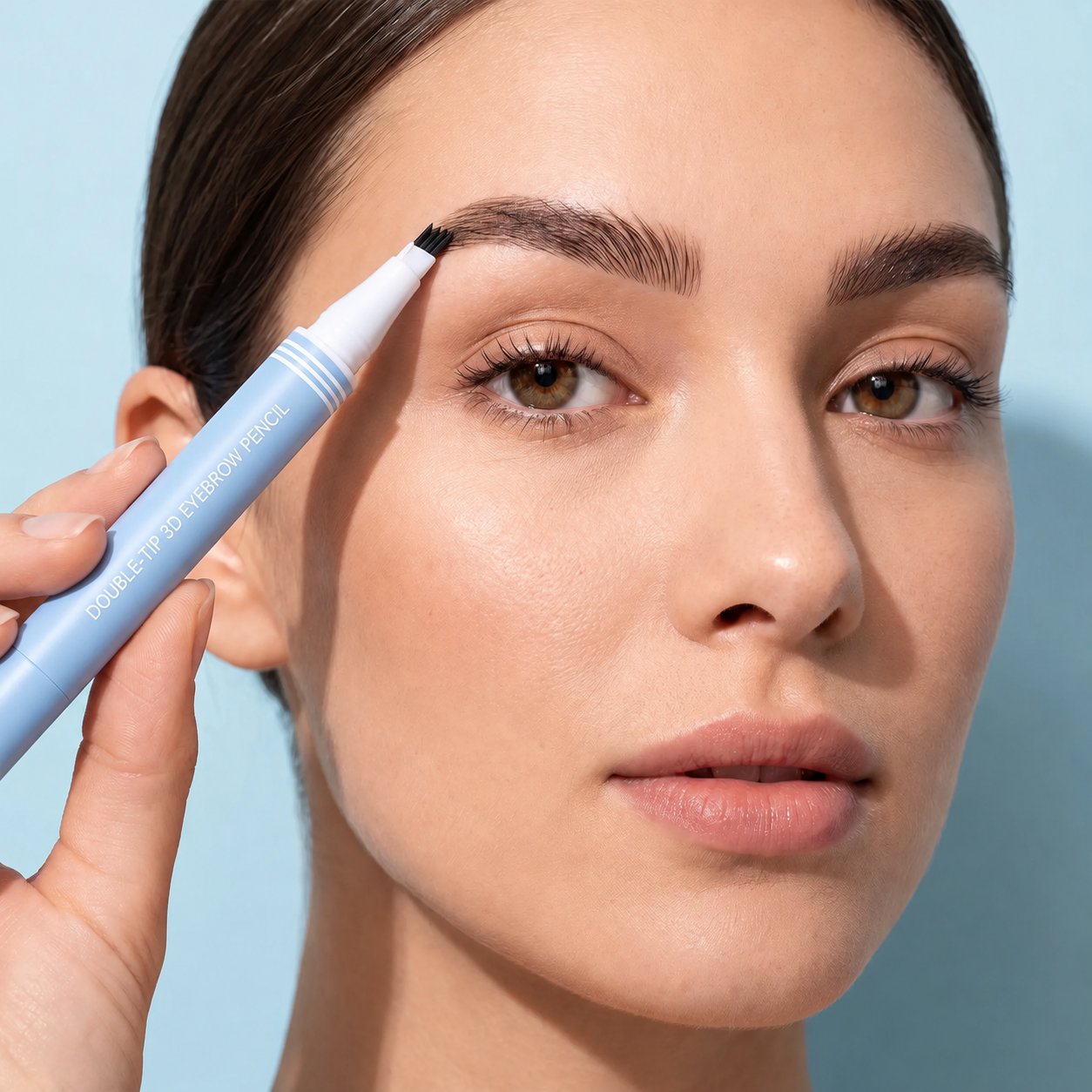 Four-Stroke Dual-Tip 3D Eyebrow Pencil