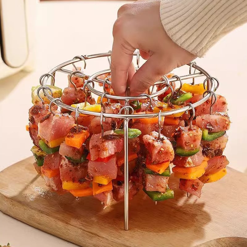 🔥 50% OFF TODAY | 🥩 Smokeless Vertical BBQ Grill For Effortless Skewers