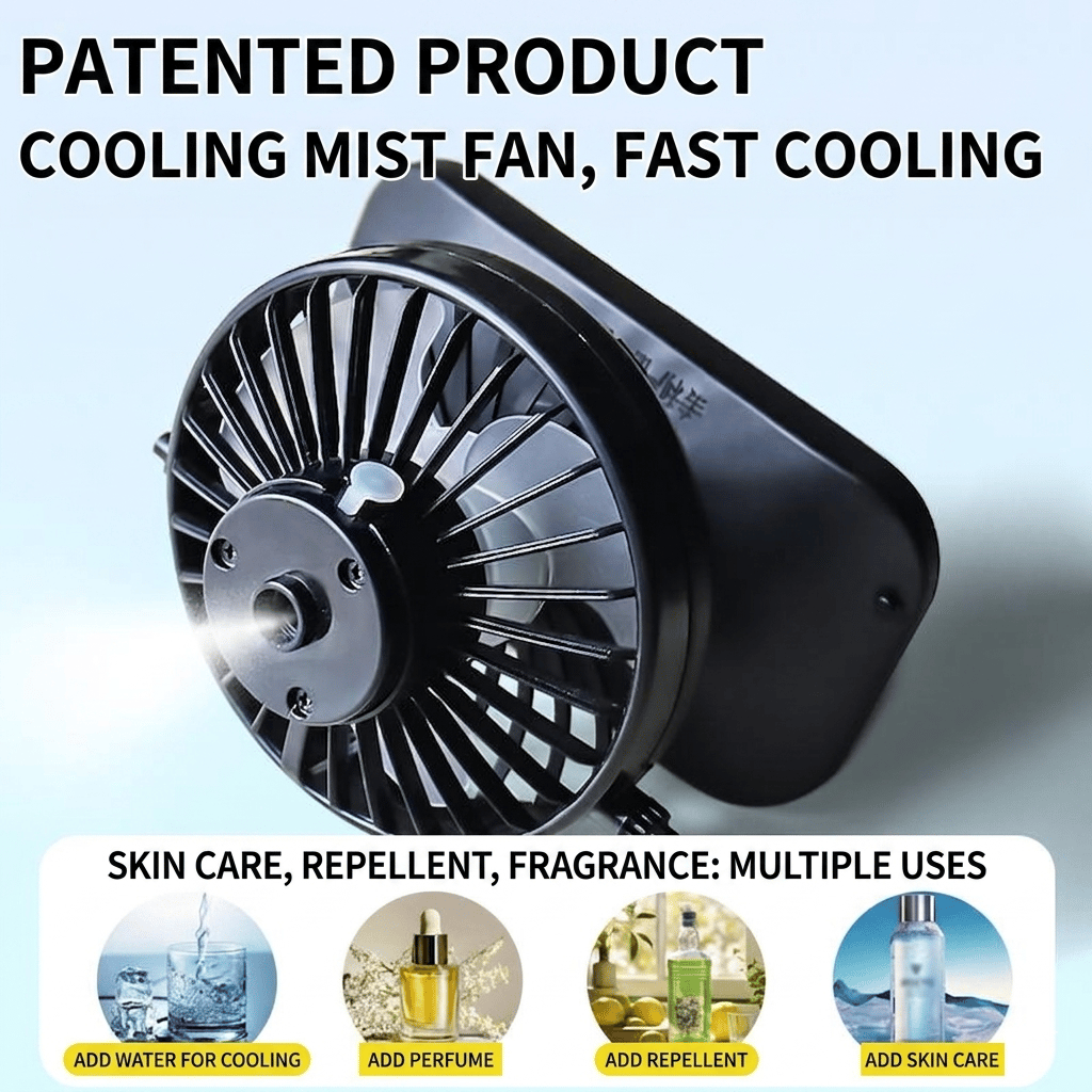 Stay Ice-Cold Under the Blazing Sun – The 2-in-1 Solar Powered Cooling Hat with Mist Spray.