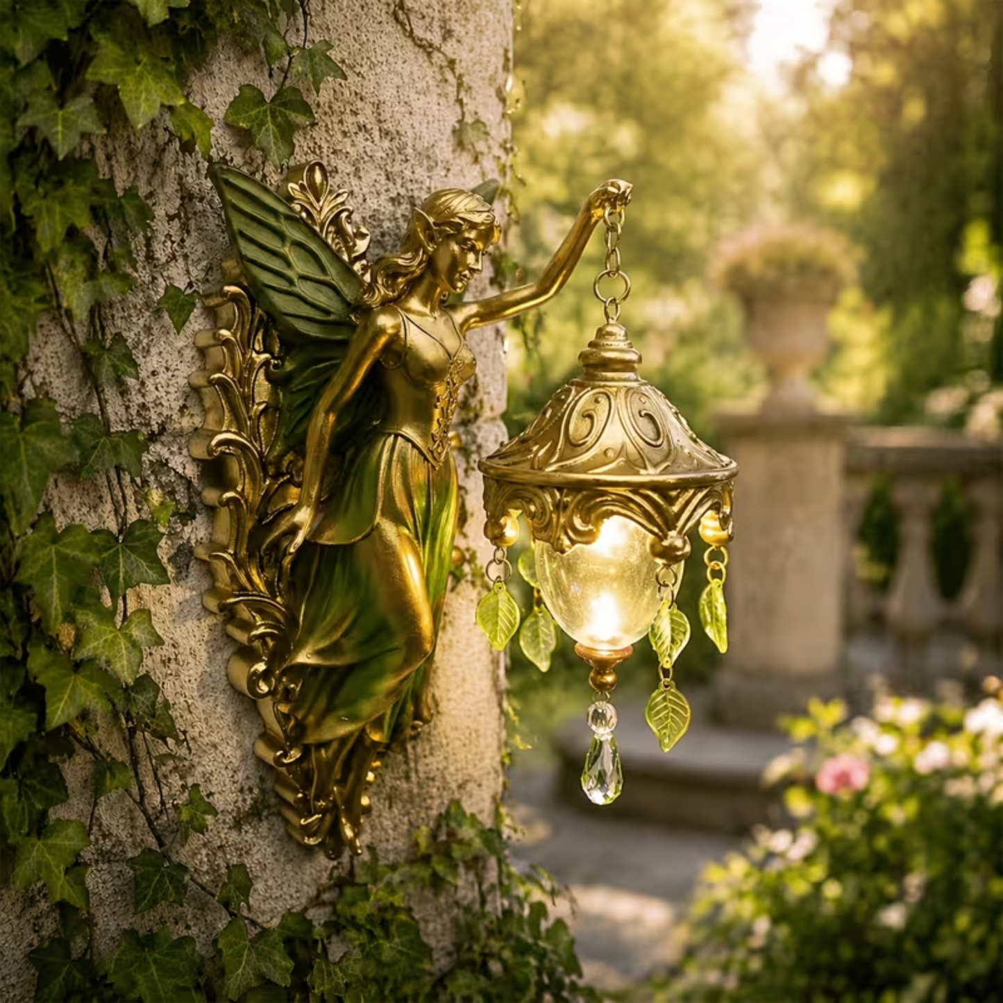 Enchanting Fantasy Wall Lamp – Wireless Vintage Sculpture Night Light