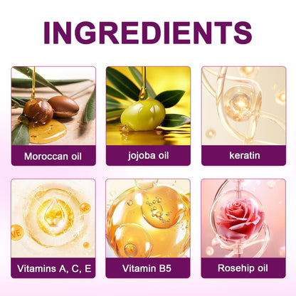 Hair Vitamin Capsules | Moroccan Argan Oil & Keratin Serum for Frizzy & Damaged Hair (40 Count)