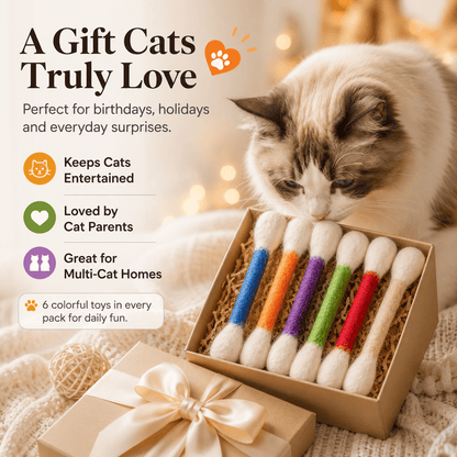 6 Pack🔥Giant Cotton Swabs Your Cat Will Obsess Over!