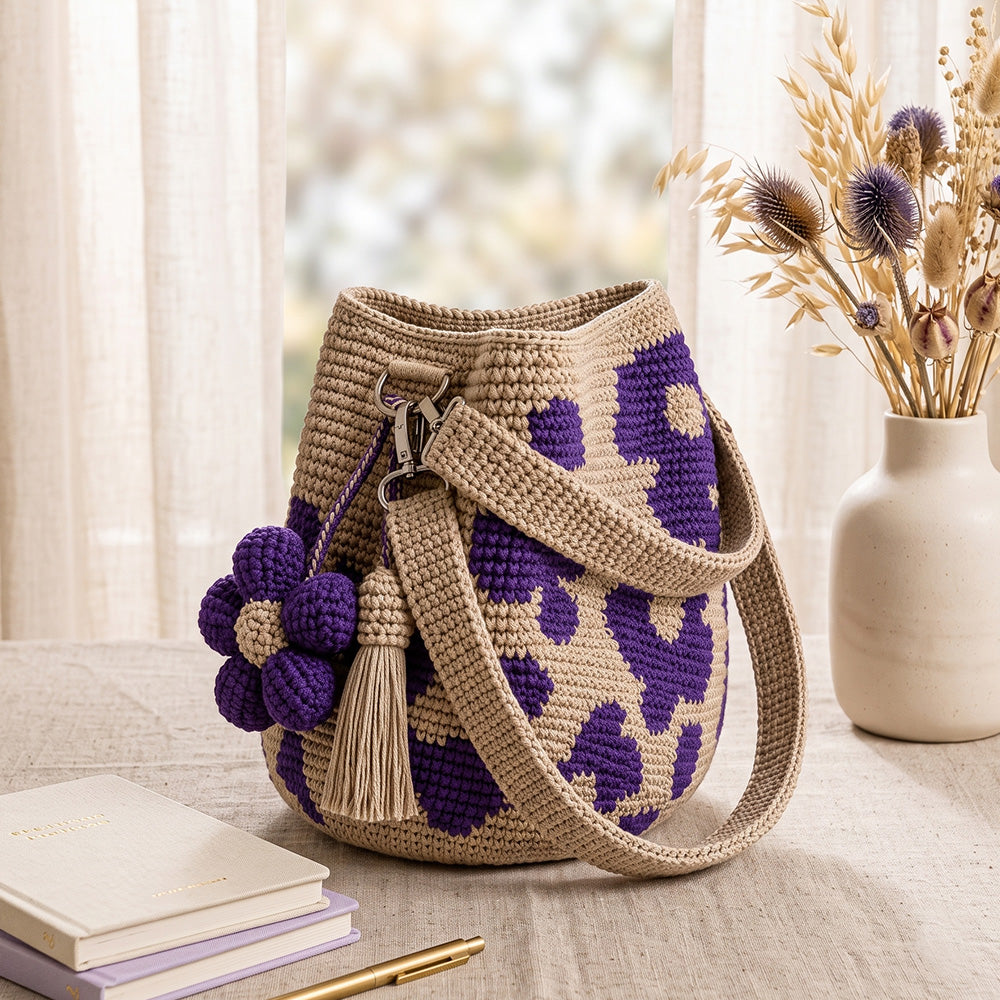Handwoven Flower Bucket Bag