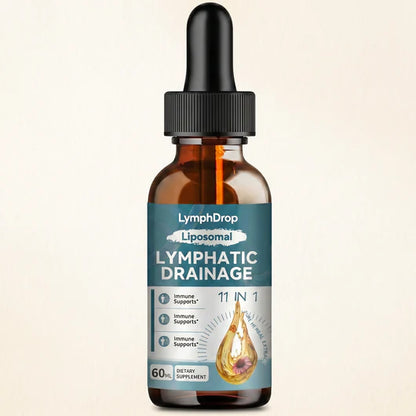 Liposomal Lymphatic Drainage Drops - 11 In 1 Organic Supplement with Burdock Root Echinacea Elderberry Calendula Cleavers Herb Dandelion Supports Lymphatic Health 2 FL.OZ Healthcare Natural