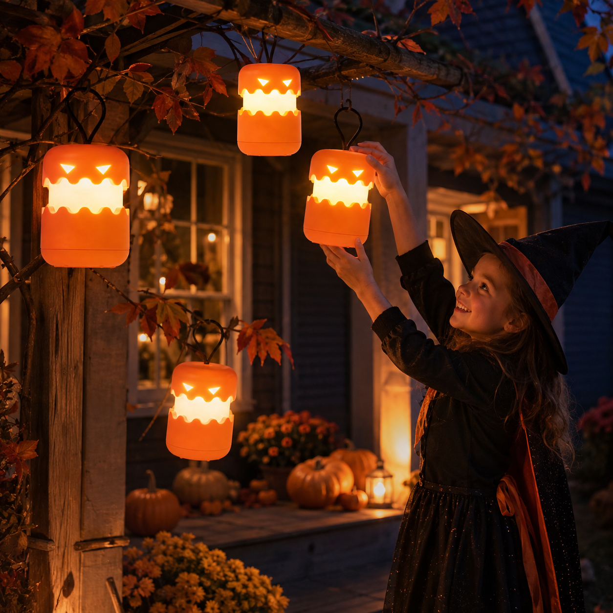 Collapsible Halloween Pumpkin Lantern – Portable 360° Glow Jack-O’-Lantern Light
