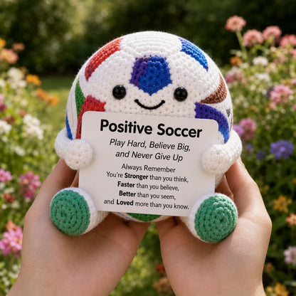 🔥Last Day- ⚽ Positive Soccer Buddy|Handmade Crochet Encouragement Gift 💚