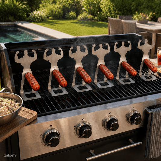 Funny BBQ Muscle Man Hot Dog Holders