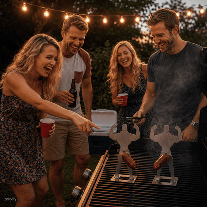 Funny BBQ Muscle Man Hot Dog Holders