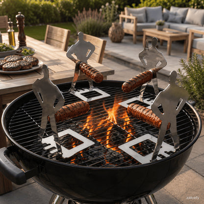 Funny BBQ Muscle Man Hot Dog Holders