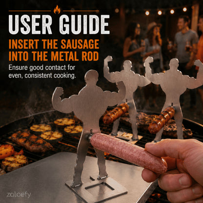 Funny BBQ Muscle Man Hot Dog Holders