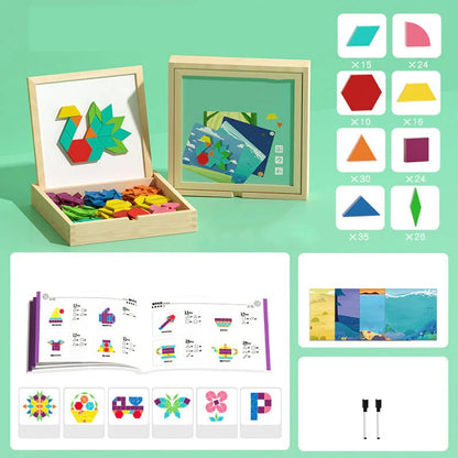 🔥Wooden Magnetic Pattern Block Puzzle Set🧩