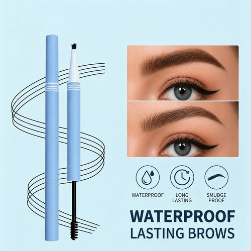 Four-Stroke Dual-Tip 3D Eyebrow Pencil