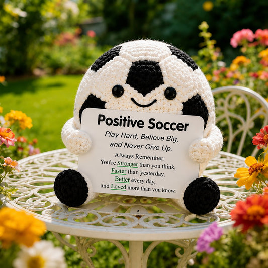 🔥Last Day- ⚽ Positive Soccer Buddy|Handmade Crochet Encouragement Gift 💚