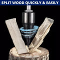 Firewood Splitting Drill Bit – High-Carbon Steel Wood Splitter Cone with Round, Square & Hex Shank Options