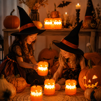 Collapsible Halloween Pumpkin Lantern – Portable 360° Glow Jack-O’-Lantern Light