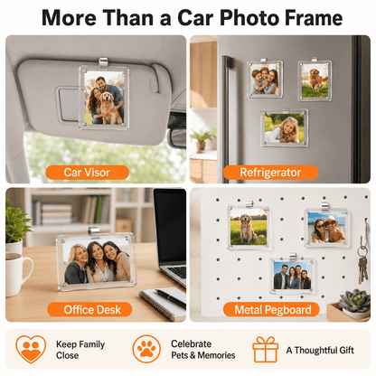 eep Memories Close: Universal Acrylic Car Visor Photo Clip (Set of 2)